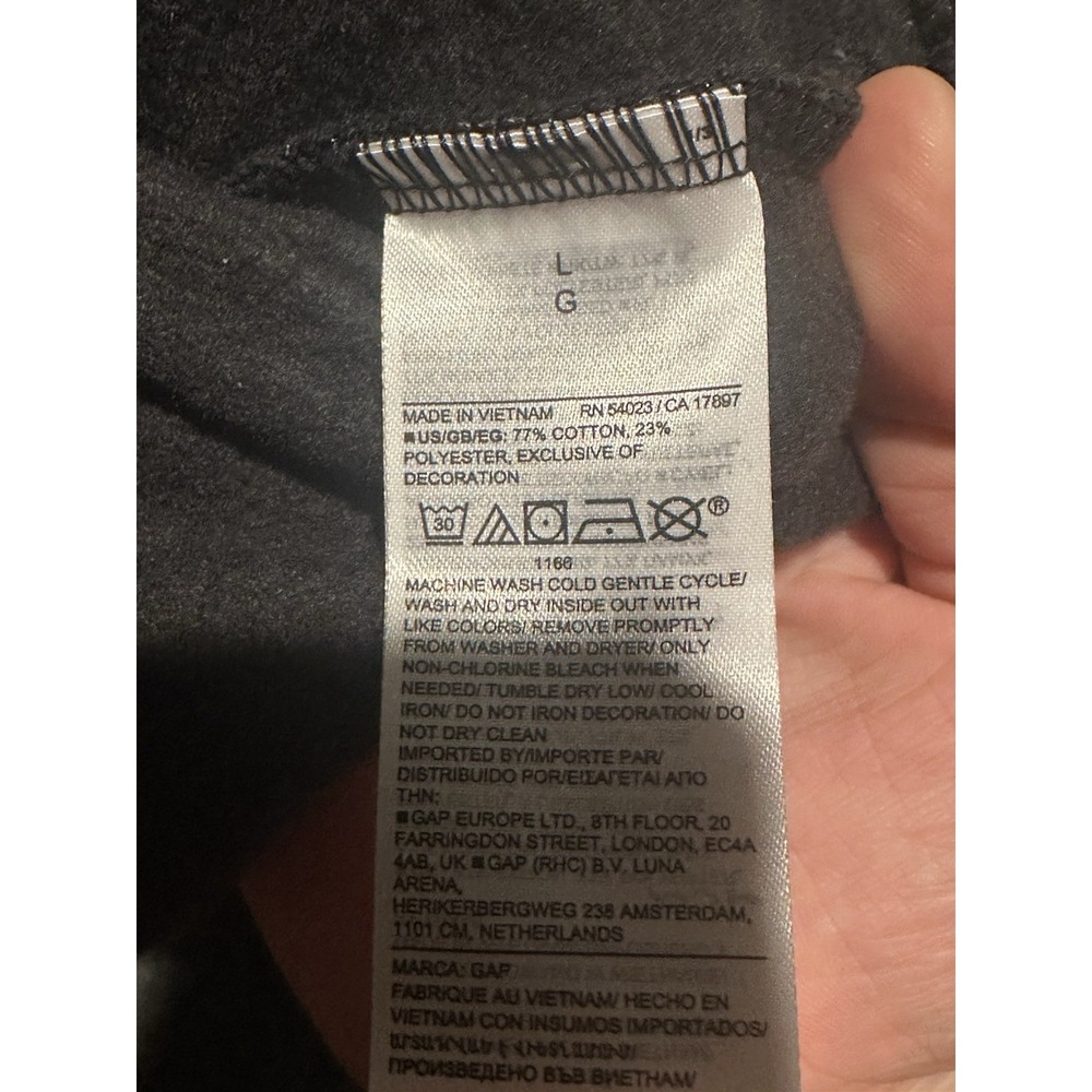 GAP x DAP Hoodie Mens L Houndstooth Gray DAP Harlem Pullover Logo Applique View 4